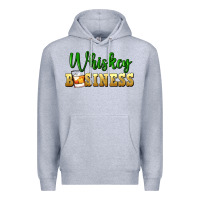 Heather Grey whiskey business Premium Hoodie - FaDigitalArtStudio