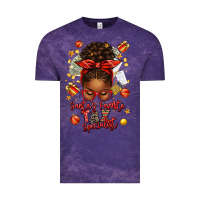 Cloud Purple santa favorite tax specialist afro messy bun Vintage Tee - texasbilliewilder
