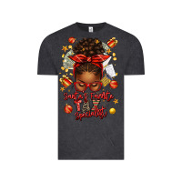 Vintage Black santa favorite tax specialist afro messy bun Vintage Tee - texasbilliewilder