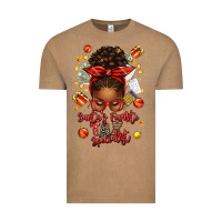Vintage Coffee santa favorite tax specialist afro messy bun Vintage Tee - texasbilliewilder