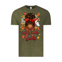 Vintage Olive santa favorite tax specialist afro messy bun Vintage Tee - texasbilliewilder
