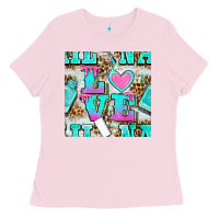 Bubblegum Pink love nail and polish with leopard seamless pattern bbs Ladies Tee - BundleAndBundleShop