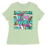 Matcha love nail and polish with leopard seamless pattern bbs Ladies Tee - BundleAndBundleShop