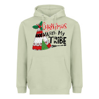 Christmas With My Tribe Boho Heavyweight Hoodie | Teevron