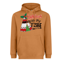 Meerkat Christmas with my tribe boho Heavyweight Hoodie - CowhideDigitalArt