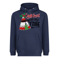 Navy Christmas with my tribe boho Heavyweight Hoodie - CowhideDigitalArt