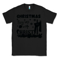 Black Christmas Begins With Christ Classic Tee - Bettercallsaul