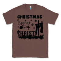 Chestnut Christmas Begins With Christ Classic Tee - Bettercallsaul