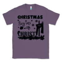 Lavender Christmas Begins With Christ Classic Tee - Bettercallsaul