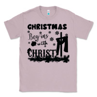 Lilac Christmas Begins With Christ Classic Tee - Bettercallsaul