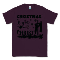 Plum Christmas Begins With Christ Classic Tee - Bettercallsaul