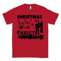 Red Christmas Begins With Christ Classic Tee - Bettercallsaul