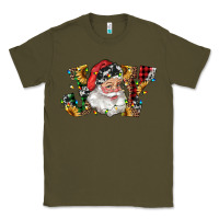 Army Green santa joy with sunflowers Classic Tee - RanaPortraitStore