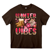 Pink Winter Vibes Heavy Core Tee | Teevron