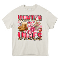 Cream pink winter vibes Heavy Core Tee - MaliasSmallBusiness