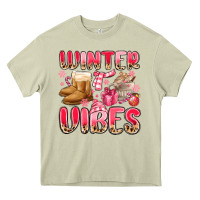 Mossy pink winter vibes Heavy Core Tee - MaliasSmallBusiness