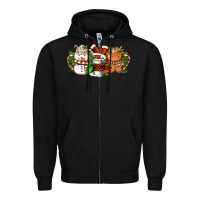 Black Christmas coffee cups Zipper Hoodie - FaDigitalArtStudio