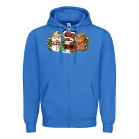 True Royal Christmas coffee cups Zipper Hoodie - FaDigitalArtStudio