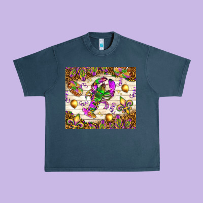 Mardi Gras With Crab Urban Heavy Tee Designed By Nancycooperartshop