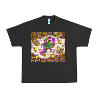 Pigment Black Mardi Gras with crab Urban Heavy Tee - NancyCooperArtShop