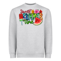 Heather Grey Sweet summer time Heavyweight Sweatshirt - FaDigitalArtStudio