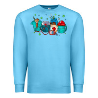 Ocean Blue nurse drink coffee Premium Sweatshirt - CowhideDigitalArt