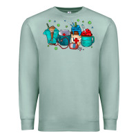 Seafoam nurse drink coffee Premium Sweatshirt - CowhideDigitalArt