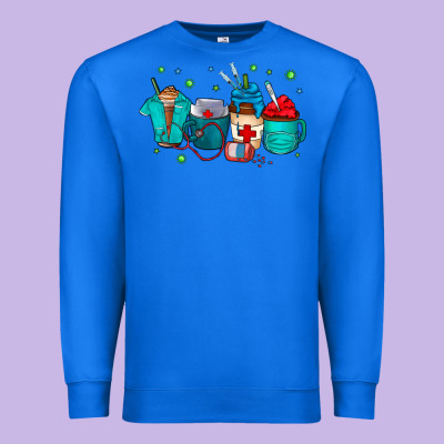 Nurse Drink Coffee Premium Sweatshirt Designed By Cowhidedigitalart