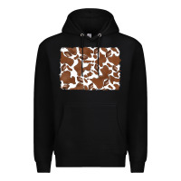 Black distressed chocolate milkshake cowhide Premium Hoodie - RanaPortraitStore