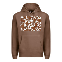 Chestnut distressed chocolate milkshake cowhide Premium Hoodie - RanaPortraitStore