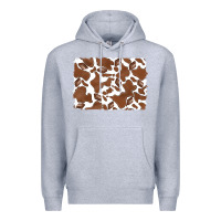 Heather Grey distressed chocolate milkshake cowhide Premium Hoodie - RanaPortraitStore