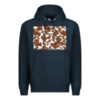 Navy distressed chocolate milkshake cowhide Premium Hoodie - RanaPortraitStore