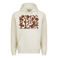 Oatmeal Heather distressed chocolate milkshake cowhide Premium Hoodie - RanaPortraitStore