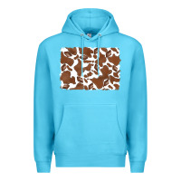Ocean Blue distressed chocolate milkshake cowhide Premium Hoodie - RanaPortraitStore