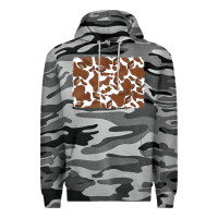 Slate Camo distressed chocolate milkshake cowhide Premium Hoodie - RanaPortraitStore