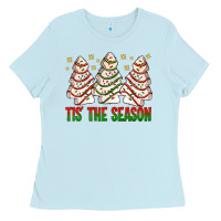 Baby Blue tis' the season with christmas cakes  bbs Ladies Tee - BundleAndBundleShop