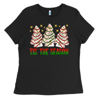 Black tis' the season with christmas cakes  bbs Ladies Tee - BundleAndBundleShop