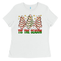 White tis' the season with christmas cakes  bbs Ladies Tee - BundleAndBundleShop