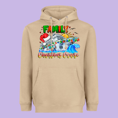 Family 2024 Christmas Cruise Heavyweight Hoodie Designed By Cowhidedigitalart