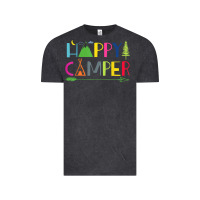 Vintage Black camping arrow camper happy summer camp camping kids 635 Vintage Tee - baoMotion