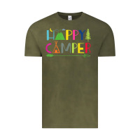 Vintage Olive camping arrow camper happy summer camp camping kids 635 Vintage Tee - baoMotion