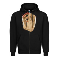 Black Catchers Mitt Fa Element Zipper Hoodie - FaDigitalArtStudio