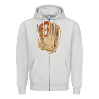 Dove Grey Catchers Mitt Fa Element Zipper Hoodie - FaDigitalArtStudio