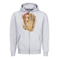 Heather Grey Catchers Mitt Fa Element Zipper Hoodie - FaDigitalArtStudio
