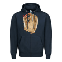 Navy Catchers Mitt Fa Element Zipper Hoodie - FaDigitalArtStudio