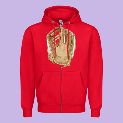 Catchers Mitt Fa Element Zipper Hoodie Designed By Fadigitalartstudio