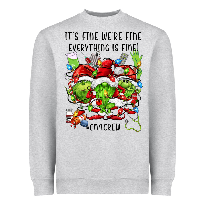 Its Fine Were Fine Everything Is Fine Cnacrew Heavyweight Sweatshirt by FaDigitalArtStudio | Teevron