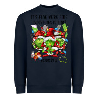 Navy its fine were fine everything is fine cnacrew Heavyweight Sweatshirt - FaDigitalArtStudio