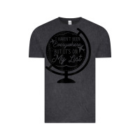 Vintage Black i haven't been everywhere but it's on my list travel t shirt Vintage Tee - baoMotion