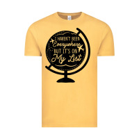Vintage Mustard i haven't been everywhere but it's on my list travel t shirt Vintage Tee - baoMotion